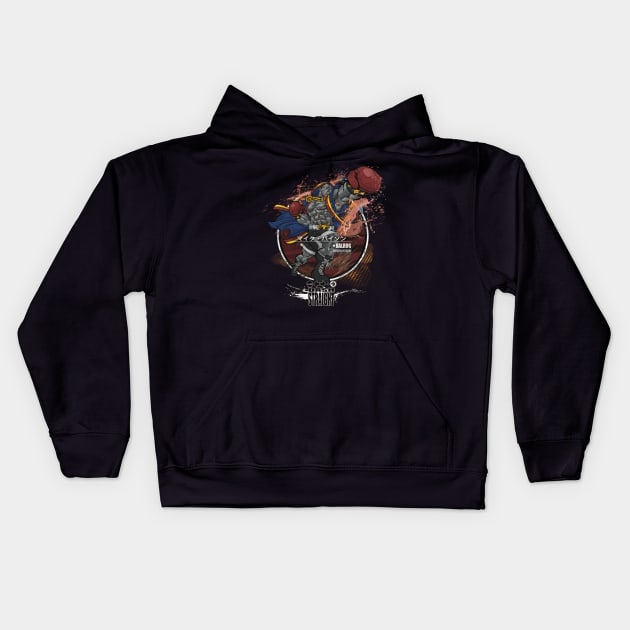 BALROG: DASH STRAIGHT Kids Hoodie by JF Penworks